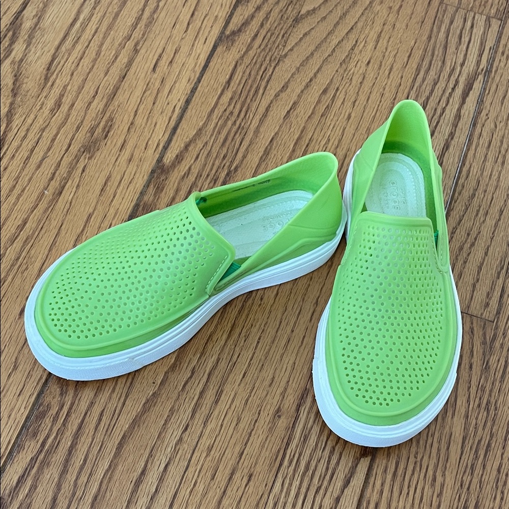 Crocs Neon Green Slip-On Casual Sneakers